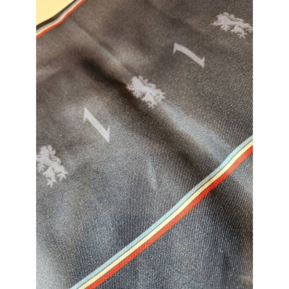 Vintage Coat of Arms Lion OMBIANCE KREFELD Scarf Rolled 1980s - Picture 6 of 6